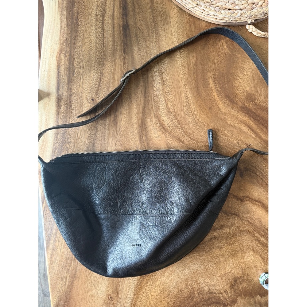 NIMES Argentina Leather Crossbody Sling Bag Black